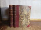 Old THE HEART OF MID-LOTHIAN Leather Book Set 1830 SIR WALTER SCOTT ANTIQUE LOT