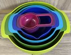 Joseph Joseph Nest™ 9 Plus Multi-Color Set with Mixing Bowl, Measuring cups USED