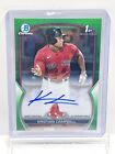 2023 Bowman Chrome Draft Kristian Campbell 1st Green Refractor Auto #/99 Red Sox