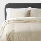 3pc Full/Queen Luxe Jacquard Comforter and Sham Set Off-White - Threshold