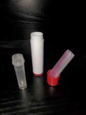 sneak-a-snuff chapstick snuff vile container bottle with lid and straw tube