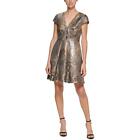 Vince Camuto Womens Metallic Mini Formal Cocktail and Party Dress BHFO 2459