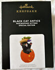 2021 Hallmark Keepsake Halloween Ornament Black Cat In Pumpkin Antics Special Ed