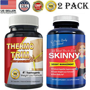 Thermo Trim Weight Management Skinny Again Fat Burn Appetite Control Supplements