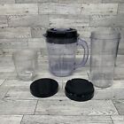 Magic Bullet Blender Pitcher, Tall Handle Cup, Short Cup And 2 Lids