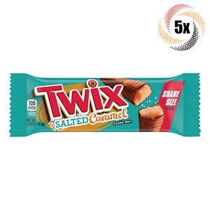 5x Packs Twix Salted Caramel Chocolate Cookie Bars King Size Candy 2.82oz