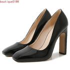Women's High Heels Square Toe Chunky High Heel Pumps Party Shoes Plus Size