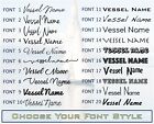 Vessel Name Decal | Boat Name Sticker | Personalized Custom Hull Marine Vinyl