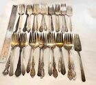 Lot of 30 Assorted Vintage Silverplate Serving Forks - Lot#58