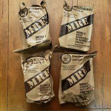 Lot of 4 Random MRE U.S. Military Meals Ready To Eat Camping Survival Food MREs