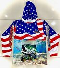 New America Large Mouth Bass Fishing Shirt - All Kids & Adult Sizes