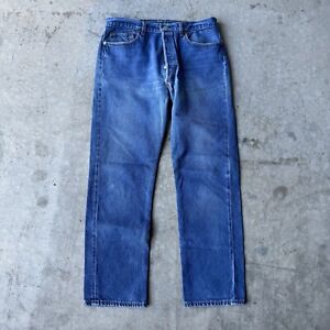 Vintage Levis 501 - Jeans Men's 38x34 fit 36 Blue 501- 0000 80s Made in USA Vtg