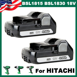 For HITACHI HXP 18V Lithium Battery BSL1815 BSL1815X BSL1830 BSL1840 4.0Ah