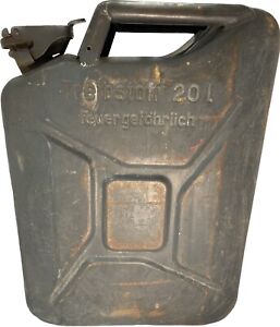 Old Vintage Swiss Military  Jerry Can Fuel Gas Container WWII WW2 German War VTG