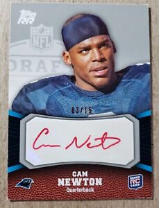 2011 Topps Rising Rookies Cam Newton Auto RC /15 Carolina Panthers Autograph