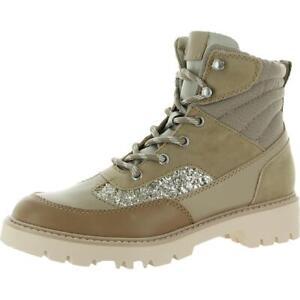 Dolce Vita Womens Pippa Glitter Lace Up Lug Sole Hiking Boots Shoes BHFO 1745