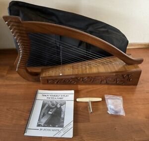 19 String harp SOLID WOOD Extra Strings & Carrying case Great for Teenagers