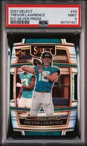 New Listing2021 Panini Select Football RC Trevor Lawrence #43 Silver Prizm Die Cut PSA 9