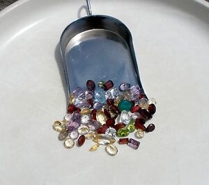 natural gem mix loose faceted parcel lot over 50 carats