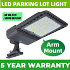 200W LED Parking Lot Lights Shoebox Pole Light W/Photocell Fixture Dusk to Dawn