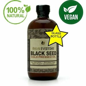 Black Seed Oil - 100% Pure Organic COLD PRESSED Cumin Nigella Sativa Unrefined