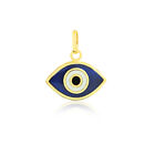 18k Solid Gold Greek Eye Evil Eye Pendant for Necklace for Girls and Women