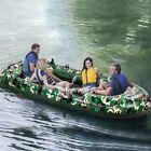 kayaking Inflatable 4Person Floating Boat Raft Set with Oars Air Pump Cruising