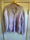Handmade Vintage Woman’s Cardigan Lavender 2 Tone L/XL Puff Sleeve Button Up