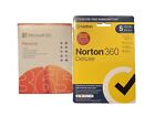MICROSOFT OFFICE 365 PERSONAL 2023  + NORTON 360 FOR 5 DEVICES One Year