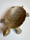 Vintage Brass Sea Turtle Animal Coin Jewelry Trinket Ash Tray