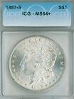 New ListingCRAZY NICE with a PLUS!  1887-S Morgan dollar housed in ICG MS64+ (PLUS) holder!