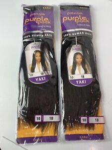 2-PACK DEALS ! Outre Human Hair Weave Premium Purple Pack Yaki (10