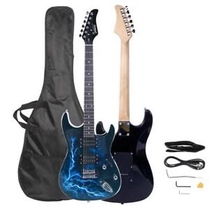 Glarry Electric Guitar GST-E Double Pickup Electric Guitar 6 String with Bag