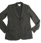 Magaschoni Womens Blazer Button Jacket  Long Sleeve Pockets S Black
