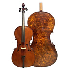 Rare Professional song  Bird eye maple Cello 4/4.huge and powerful sound#15715