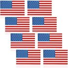 8 Pack 4th of July USA Flag Vinyl Decal Stickers for Car Truck Reflective 5x3