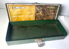 VINTAGE SK TOOLS SMALL METAL SOCKET TOOL EMPTY BOX GREEN CASE ONLY FOR 3/8