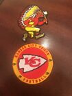 (2) KANSAS CITY CHIEFS Embroidered Iron On Patches Patch Lot 3.5