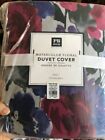 Pottery Barn Floral Watercolor Duvet Cover Purple Pink Blue Twin No Shams Teen