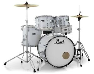 New ListingPearl Roadshow 5pc Drum Set w/Hardware & Cymbals Pure White