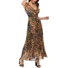 Guess Womens V-Neck Long Ruffled Maxi Dress BHFO 5943