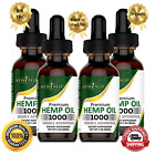 Nº1 Best Hemp Oil Drops for Pain Relief Stress Sleep PURE ORGANIC 1000mg 4 Pack