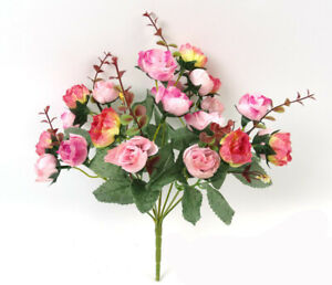 Artificial Rose Flower Bouquet Fake Flower Bunch Wedding Xmas Party Home Decor