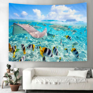 Ocean Fish Tapestry Wall Home Decoration Hanging Wall Blankets