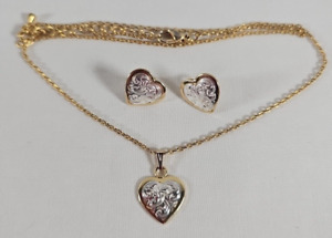 Montana Silversmiths Classic Heart Pendant Necklace and Earring Set