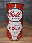 RARE EARLY COTT SPARKLING COLA 10 OZ FLAT TOP SODA CAN * TORONTO MONTREAL