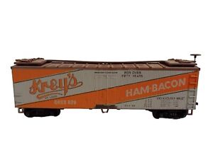 Train-Miniature HO Scale Krey’s Ham & Bacon 40’ Wood Refrigerator Car