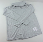 Michael Kors Women's Gray Long Sleeve T-Shirt Top Size S Drawstring Turtleneck