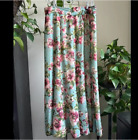 Vintage J. Peterman Flowing Silk Pale Blue/Pink Floral Lined Midi Skirt -Sz 12