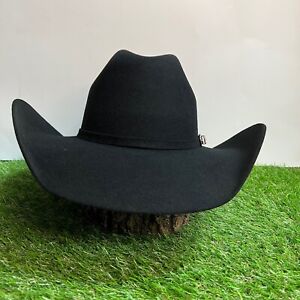 Men Black 100X Felt Western Cowboy Wide Brim Hat Tejana Vaquero Hombre Est.Chihu
